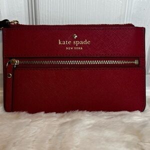 KATE SPADE NEW YORK MIKAS POND BEE LEATHER WRISTLET